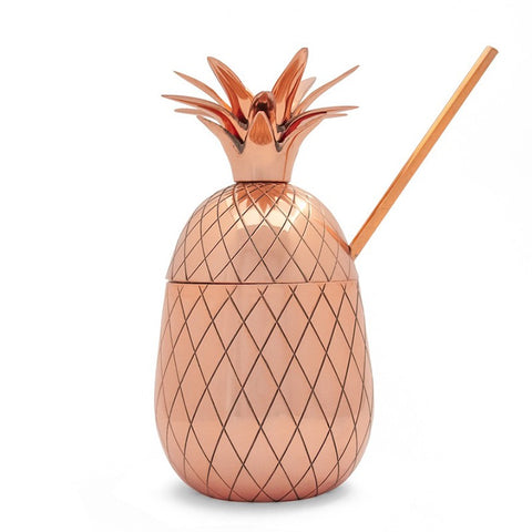 Tiki Mug - Metal Pineapple Copper 16oz by Alkademie - Alambika Canada