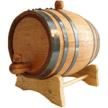 Oak Barrel - Stainless Steel Hoops 2L by Alkademie - Alambika Canada