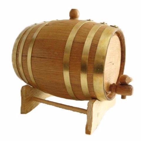 Oak Barrel - Stainless Brass Hoops 2L by Alkademie - Alambika Canada