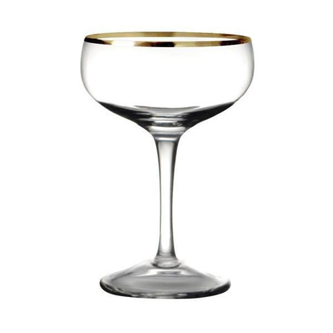 Cocktail Glass - Antoinette Coupe Gold Rim 7oz by Alambika - Alambika Canada