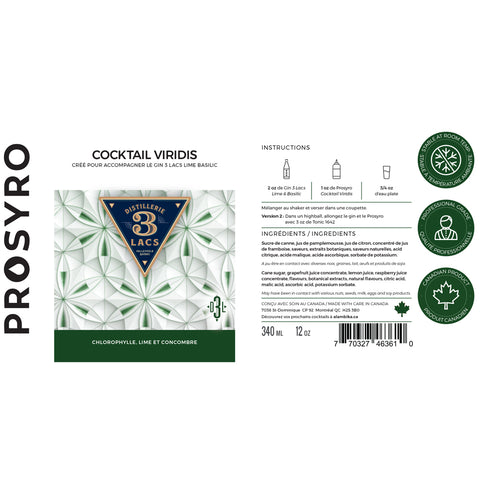 Prosyro - 3 Lacs Lime and Cucumber Alternative Liqueur 340ml by Prosyro - Alambika Canada