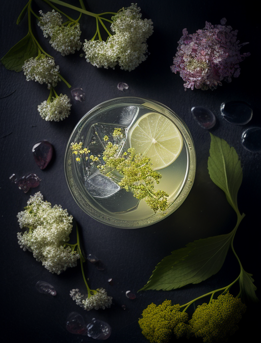 Elderflower ginger tonic