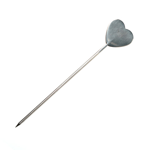Cocktail Pick - Flat Heart Stainless by Alkademie - Alambika Canada