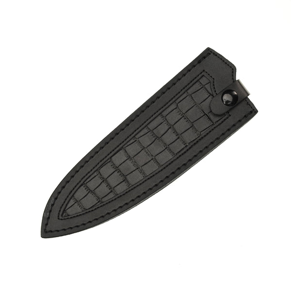 Black Leather Sheath - Santoku by Alkademie - Alambika Canada