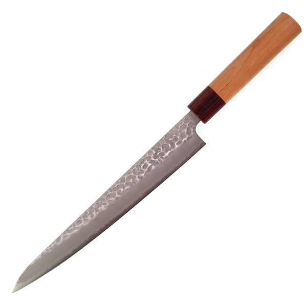 Tsunehisa Tsuchime - sujihiki 240mm Cherry Wood Handle Hammered AS by Tsunehisa - Alambika Canada