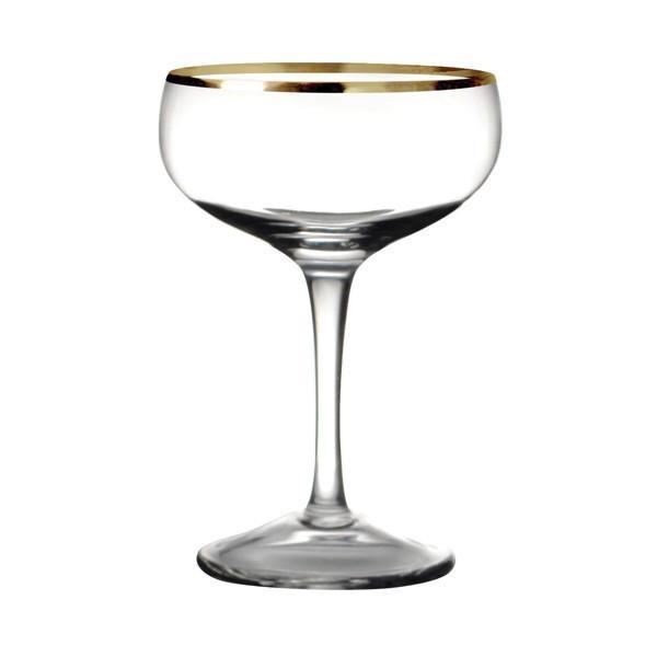Cocktail Glass - Antoinette Coupe Gold Rim 7oz by Alambika - Alambika Canada