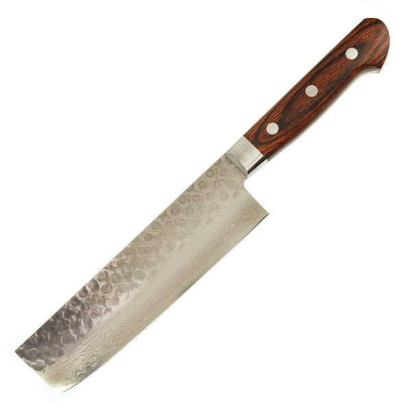 Ohishi, Nakiri, 165mm,VG10, Suminagashi, Tsuchime, by Ohishi Knives - Alambika Canada