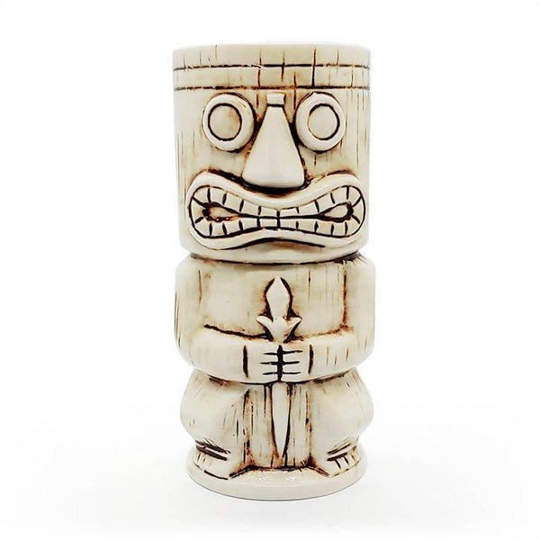 Tiki Mug - Stone Guardian white 15oz by Alkademie - Alambika Canada